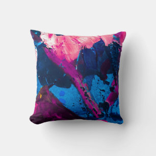 Artistic painted texture, modern decor. throw pillow