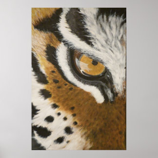 Artistic painted tiger's eye design poster