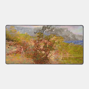 Artistic Painting Mountain River Desk Mat