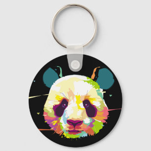 Artistic Panda Keychain