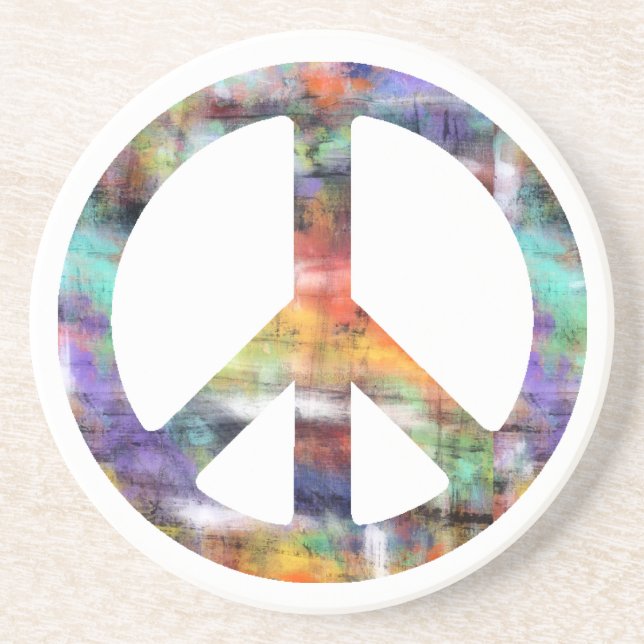 Artistic Peace Sign Coaster (Front)
