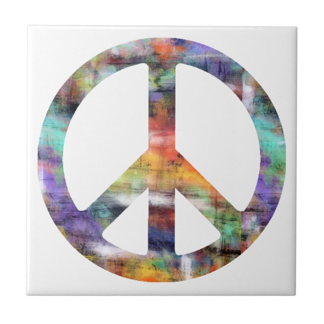 Artistic Peace Sign Tile (Front)