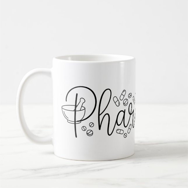 Artistic Pharmacist Typography Mug (Gauche)