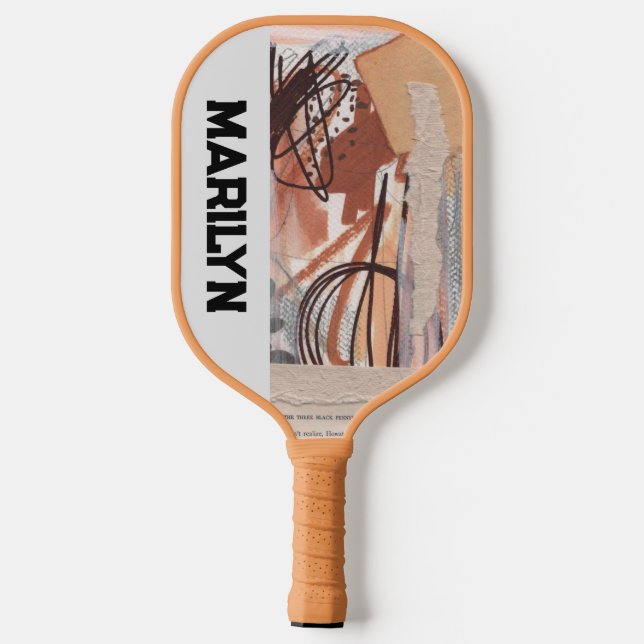 Artistic Pickleball Paddle with Vintage-Inspired (Back)