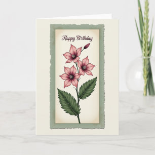 Artistic Plant Birthday Card