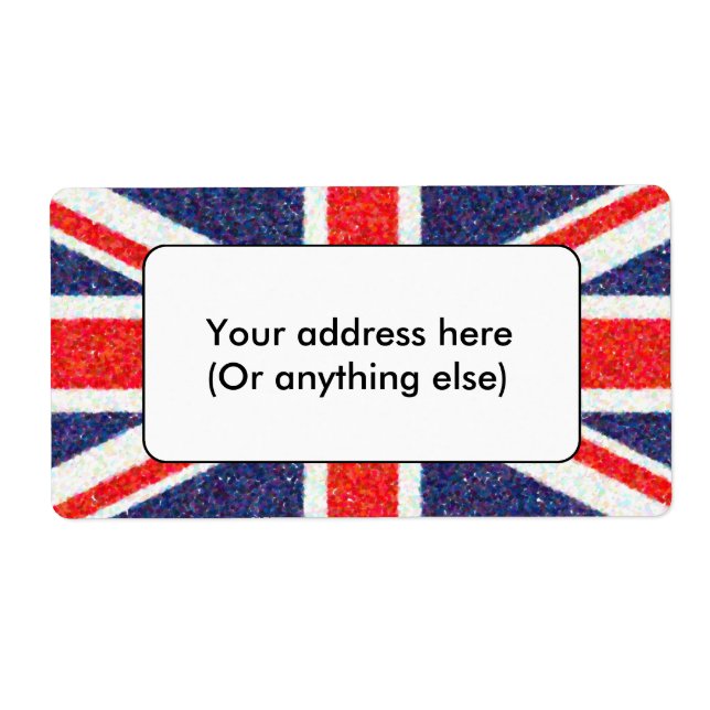Artistic Pointillist UK Union Jack Flag (Devant)