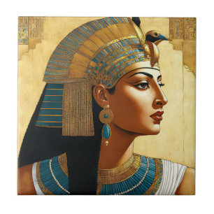 Artistic Portrait of Cleopatra Tile