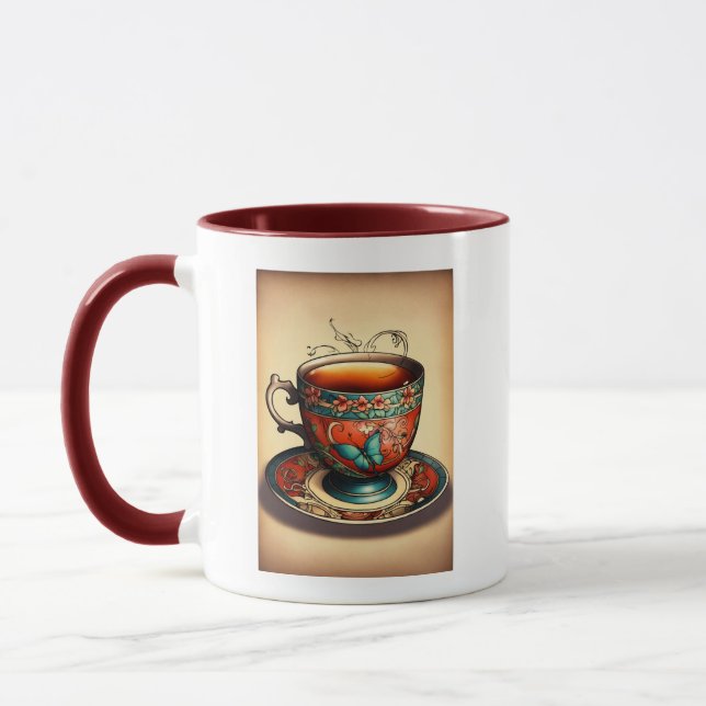 Artistic Printed Tea Cup (Left)