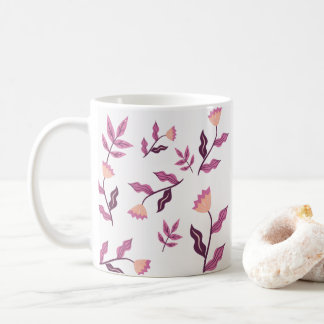 Artistic Purple Flower Coffee Mug