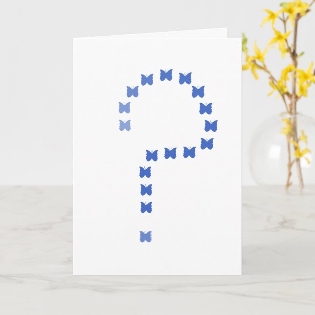 Artistic quirky question mark imagery/symbol  card (Yellow Flower)