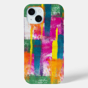 Artistic Rainbow Paint Abstract iPhone 15 Case