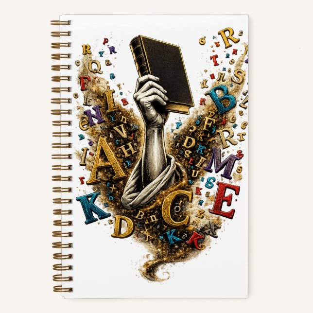 Artistic Reading & Alphabet Spiral Notebook). Notebook (Front)