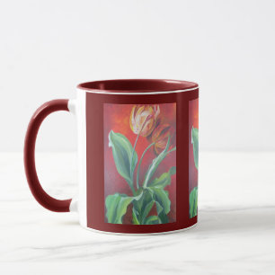 Artistic Red and Yellow Tulips Mug