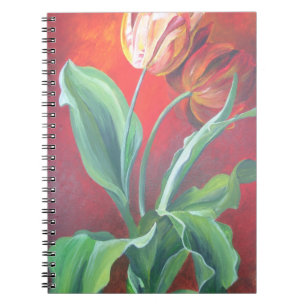 Artistic Red and Yellow Tulips Notebook