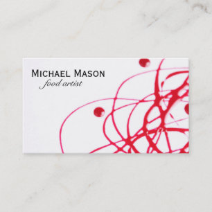 Artistic   Red Business Card