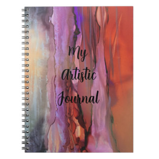 Artistic Red Purple Journal Notebook