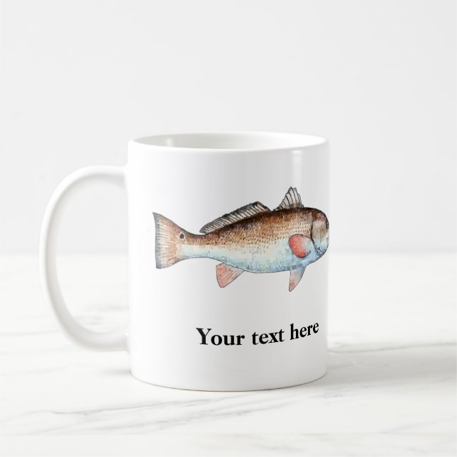 Artistic Redfish Personalized Mug (Left)