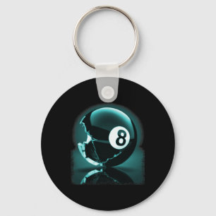 Artistic Reflection - 8 Ball Pool Design  Keychain