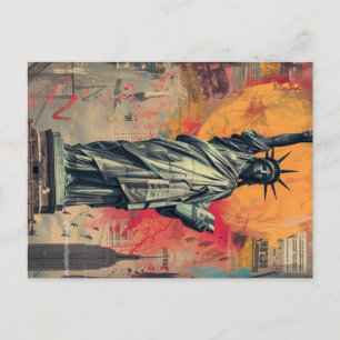 Artistic rendition of the Statue of Liberty Postcard