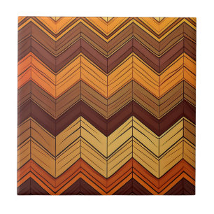 Artistic Retro Style Chevron Tile