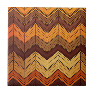 Artistic Retro Style Chevron  Tile
