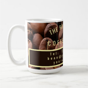 Artistic Roasted Coffee Beans Business Card Mug