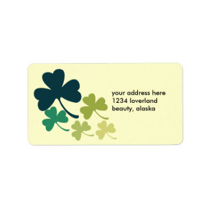 Artistic Shamrocks Label