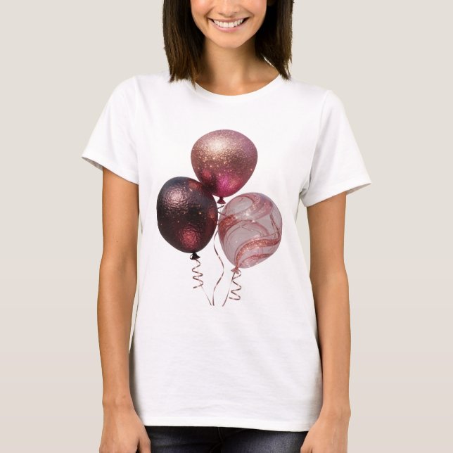 Artistic Silver GLITTERY BALLOONS Tee (Front)