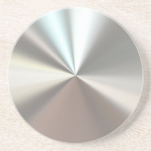 Artistic silver metal coaster