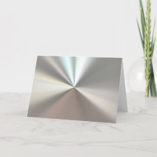 Artistic silver metal holiday card