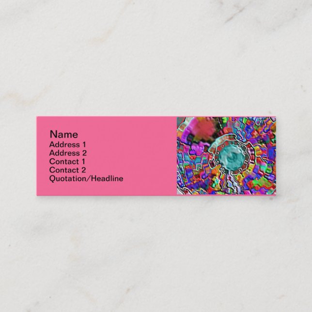 Artistic Skinny 3" x 1"Business Card (Front)