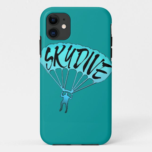 Artistic skydive fanatic blue fade iphone 5 case (Back)