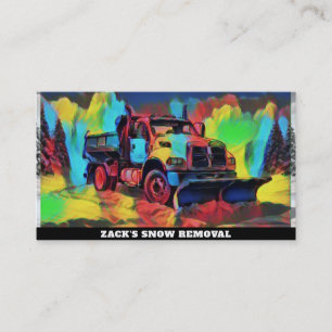 *~*  Artistic  Snow Removal Snow Plow Truck AP74 Business Card