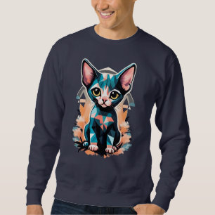 Artistic sphynx cat sweatshirt