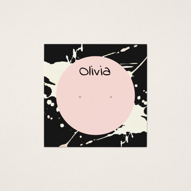 Artistic Splatters Stud Earring Display Card (Front)