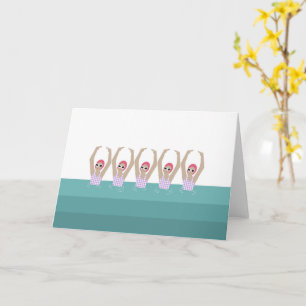 Artistic Swimmers Artistic Swimming Illustration Card