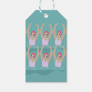 Artistic Swimmers   Artistic Swimming Illustration Gift Tags