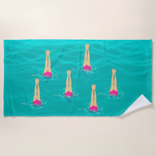 Artistic Swimmers - Swimming Under Water Beach Towel