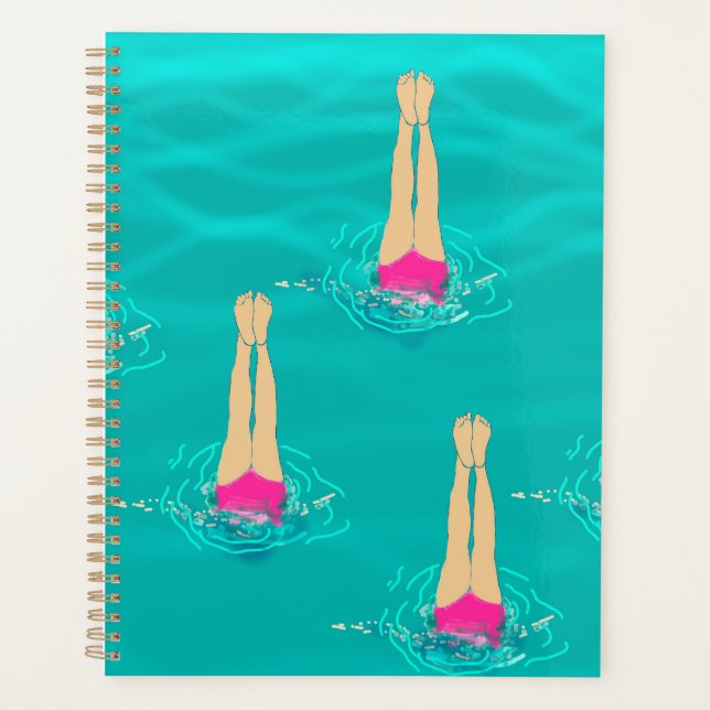 Artistic Swimmers Swimming Under Water   Planner (Front)