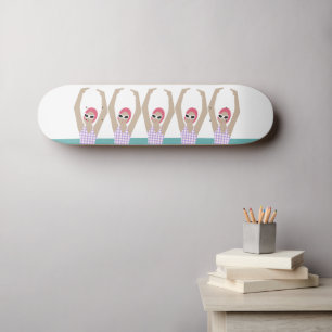 Artistic Swimmers   Synchro Swimming Design Art  Skateboard
