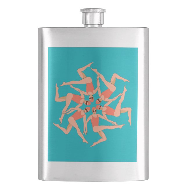 Artistic Swimmers - Synchronized Swimming   Hip Flask (Front)