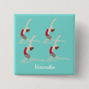 Artistic Swimming 2 Inch Square Button