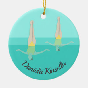 Artistic Swimming Ceramic Ornament