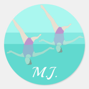 Artistic Swimming Classic Round Sticker