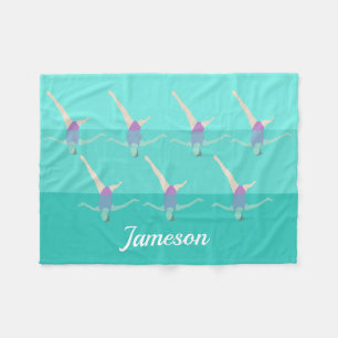 Artistic Swimming Fleece Blanket