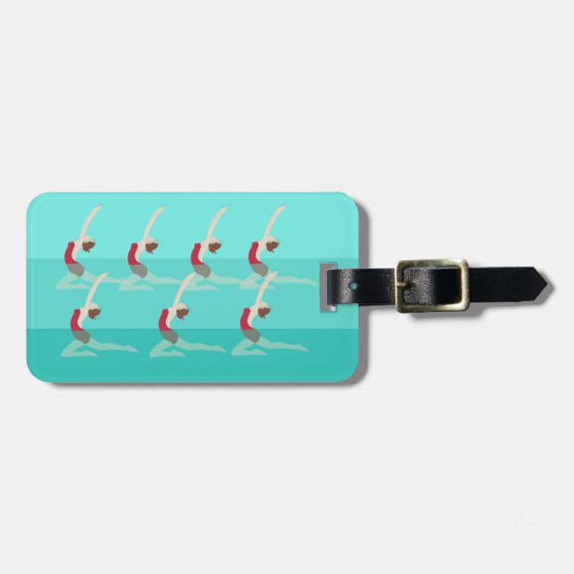 Artistic Swimming Luggage Tag (Front Horizontal)