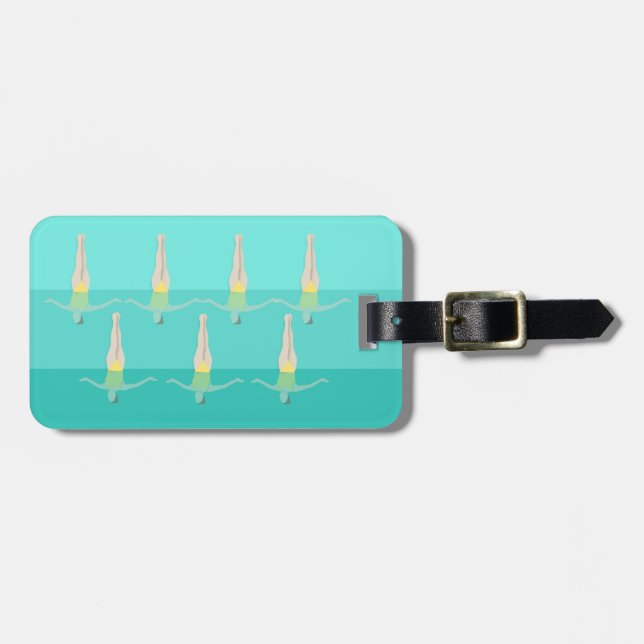 Artistic Swimming Luggage Tag (Front Horizontal)