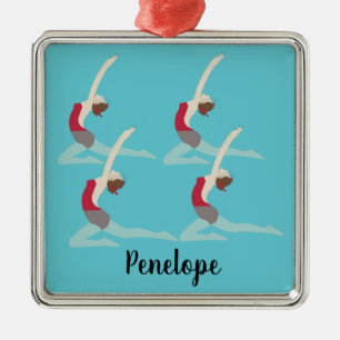 Artistic Swimming Metal Ornament