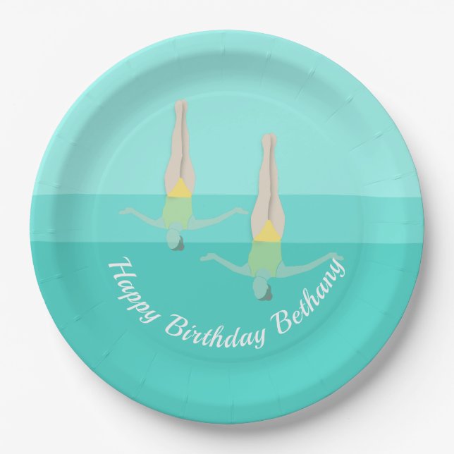 Artistic Swimming Paper Plate (Front)