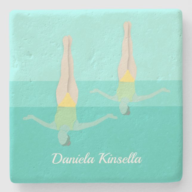 Artistic Swimming Stone Coaster (Front)
